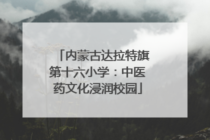 内蒙古达拉特旗第十六小学：中医药文化浸润校园