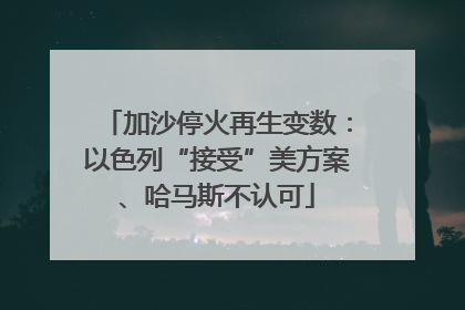 加沙停火再生变数：以色列“接受”美方案、哈马斯不认可
