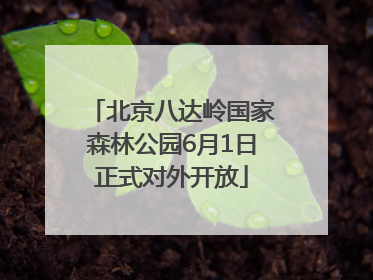 北京八达岭国家森林公园6月1日正式对外开放
