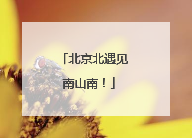 北京北遇见南山南！