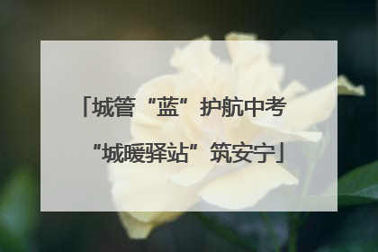 城管“蓝”护航中考 “城暖驿站”筑安宁