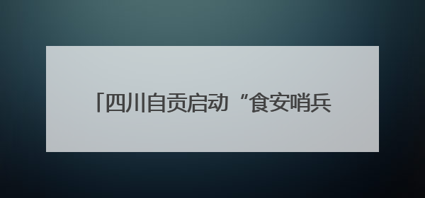 四川自贡启动“食安哨兵”计划 聘任部分网约配送员为首批“食安哨兵”