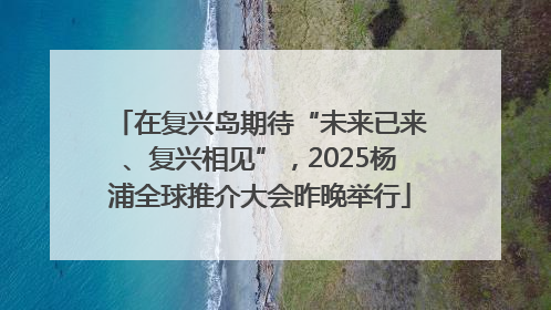 在复兴岛期待“未来已来、复兴相见”，2025杨浦全球推介大会昨晚举行