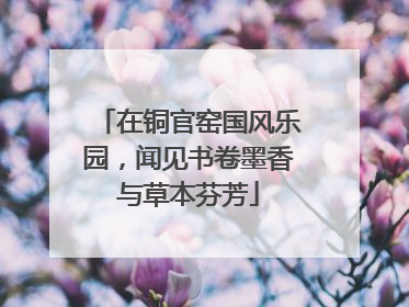 在铜官窑国风乐园，闻见书卷墨香与草本芬芳