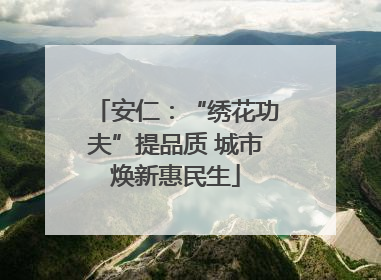 安仁：“绣花功夫”提品质 城市焕新惠民生