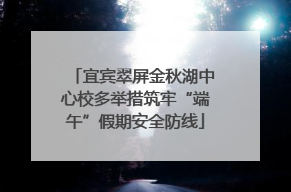 宜宾翠屏金秋湖中心校多举措筑牢“端午”假期安全防线