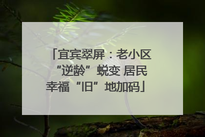 宜宾翠屏：老小区“逆龄”蜕变 居民幸福“旧”地加码