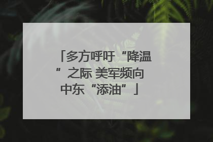 多方呼吁“降温”之际 美军频向中东“添油”
