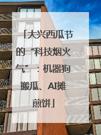 大兴西瓜节的“科技烟火气”：机器狗搬瓜、AI摊煎饼