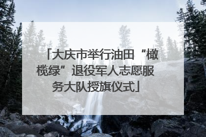 大庆市举行油田“橄榄绿”退役军人志愿服务大队授旗仪式