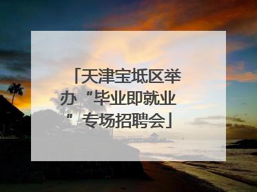 天津宝坻区举办“毕业即就业”专场招聘会