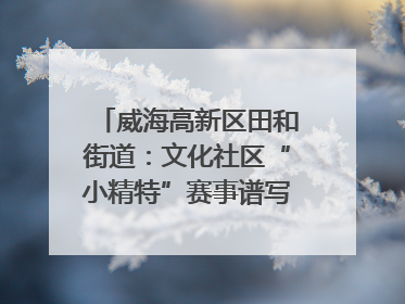 威海高新区田和街道：文化社区“小精特”赛事谱写文化赋能新乐章