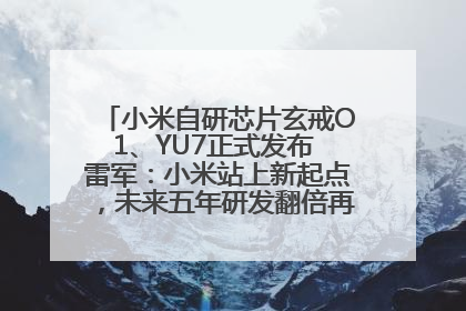 小米自研芯片玄戒O1、YU7正式发布 雷军：小米站上新起点，未来五年研发翻倍再投2000亿元