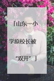 山东一小学原校长被“双开”
