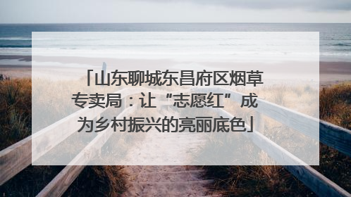 山东聊城东昌府区烟草专卖局：让“志愿红”成为乡村振兴的亮丽底色
