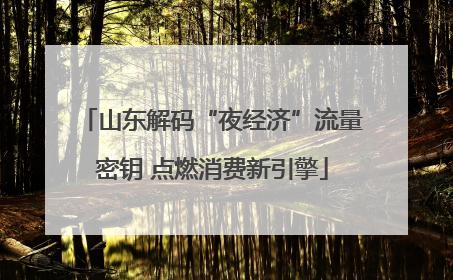 山东解码“夜经济”流量密钥 点燃消费新引擎