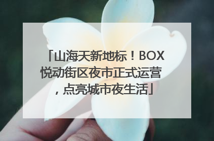 山海天新地标！BOX 悦动街区夜市正式运营，点亮城市夜生活