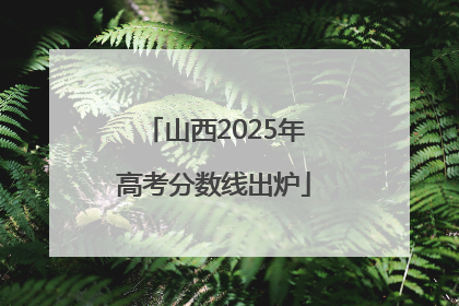 山西2025年高考分数线出炉