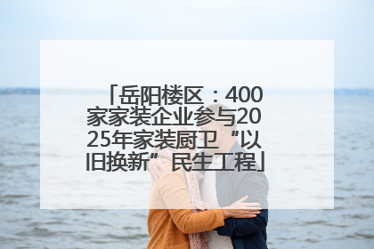 岳阳楼区：400家家装企业参与2025年家装厨卫“以旧换新”民生工程