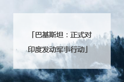 巴基斯坦：正式对印度发动军事行动