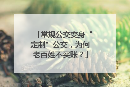 常规公交变身“定制”公交，为何老百姓不买账？