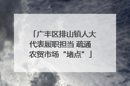 广丰区排山镇人大代表履职担当 疏通农贸市场“堵点”