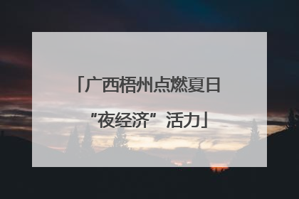 广西梧州点燃夏日“夜经济”活力