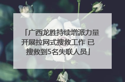 广西龙胜持续增派力量开展拉网式搜救工作 已搜救到5名失联人员