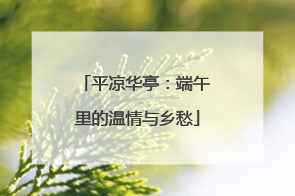 平凉华亭：端午里的温情与乡愁