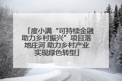 度小满“可持续金融助力乡村振兴”项目落地庄河 助力乡村产业实现绿色转型
