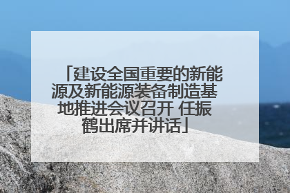 建设全国重要的新能源及新能源装备制造基地推进会议召开 任振鹤出席并讲话