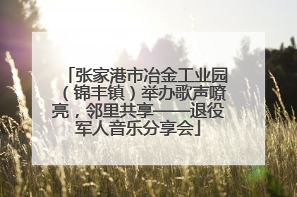 张家港市冶金工业园（锦丰镇）举办歌声嘹亮，邻里共享——退役军人音乐分享会