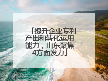 提升企业专利产出和转化运用能力，山东聚焦4方面发力