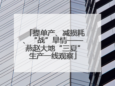 提单产、减损耗、“战”旱情——燕赵大地“三夏”生产一线观察