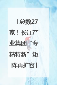 总数27家！长江产业集团“专精特新”矩阵再扩容