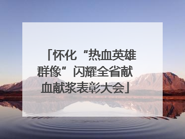 怀化“热血英雄群像”闪耀全省献血献浆表彰大会