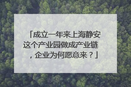 成立一年来上海静安这个产业园做成产业链，企业为何愿意来？