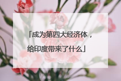 成为第四大经济体，给印度带来了什么