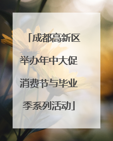 成都高新区举办年中大促消费节与毕业季系列活动