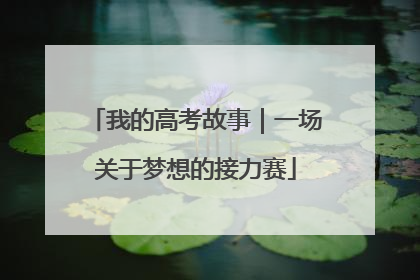 我的高考故事｜一场关于梦想的接力赛