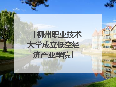 柳州职业技术大学成立低空经济产业学院