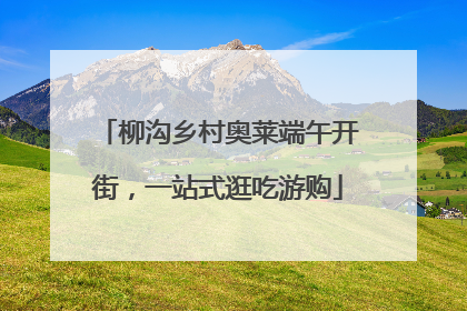 柳沟乡村奥莱端午开街，一站式逛吃游购