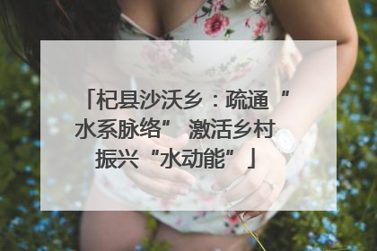 杞县沙沃乡：疏通“水系脉络” 激活乡村振兴“水动能”