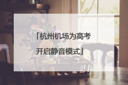 杭州机场为高考开启静音模式