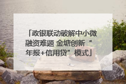 政银联动破解中小微融资难题 金塘创新“年报+信用贷”模式