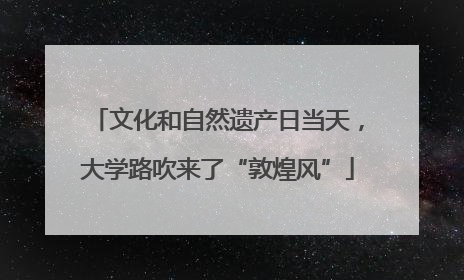 文化和自然遗产日当天，大学路吹来了“敦煌风”
