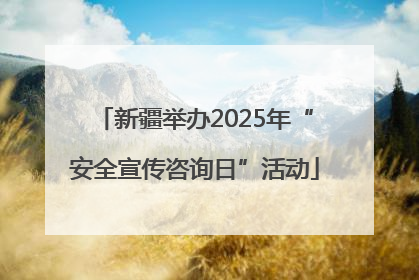 新疆举办2025年“安全宣传咨询日”活动