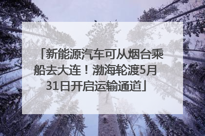 新能源汽车可从烟台乘船去大连！渤海轮渡5月31日开启运输通道