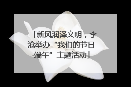 新风润泽文明，李沧举办“我们的节日·端午”主题活动