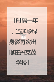 时隔一年，当迷彩绿身影再次出现在丹克茂学校